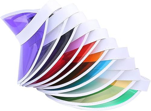 Paquete de 10 sombreros de plástico transparente con visera UV para deportes al aire libre y fiestas, Multicolor-