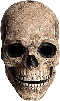 Full Head Skull Mask Movable Mouth Skeleton Helmet Mask Halloween Costume Horror Cosplay Props Party Supplies