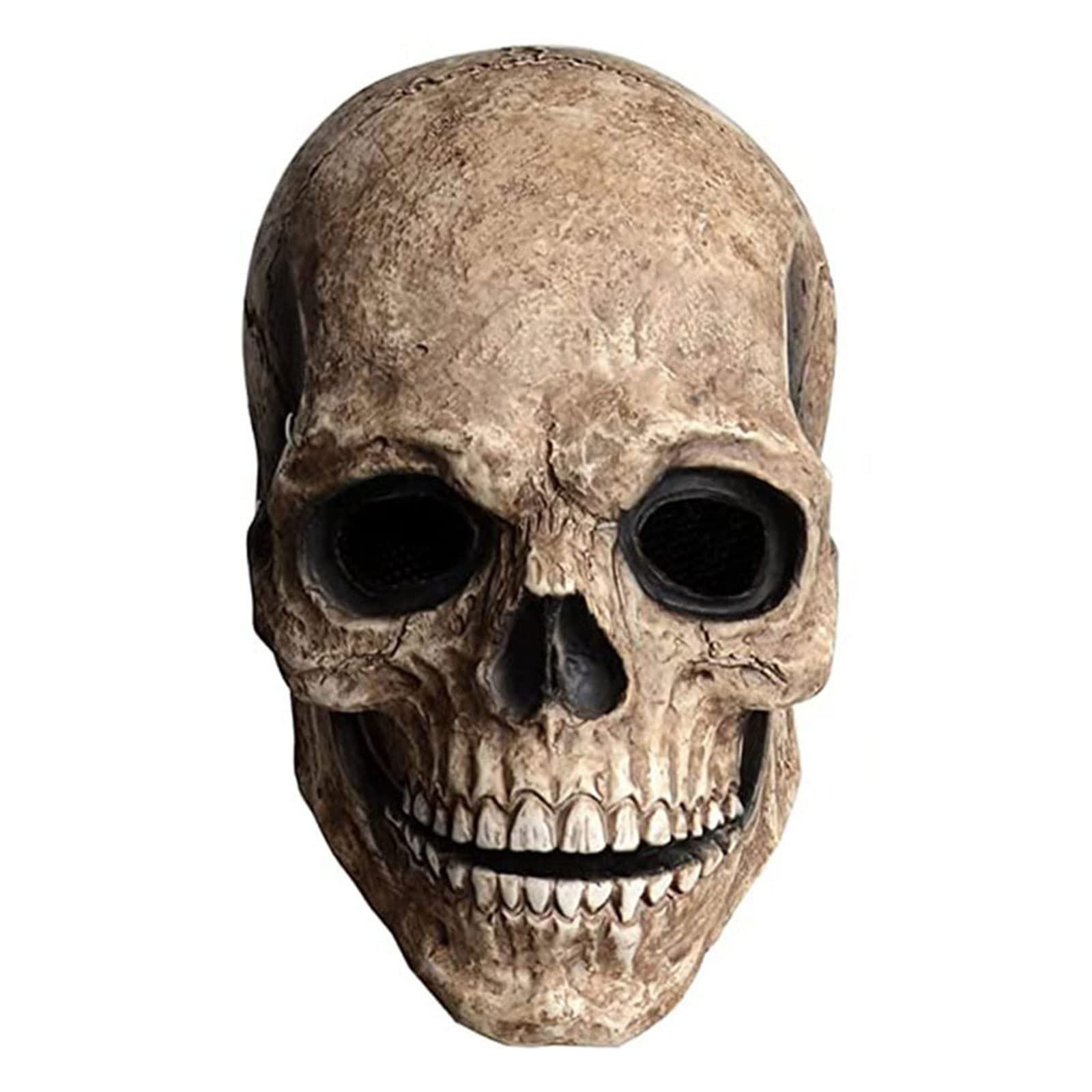 Kalttoy Men's Multicolor Halloween Full For Head Skull With Moving Jaw Scary Latex Helmet Movable Mouth For Cosplay Party Props Halloween For Realistic