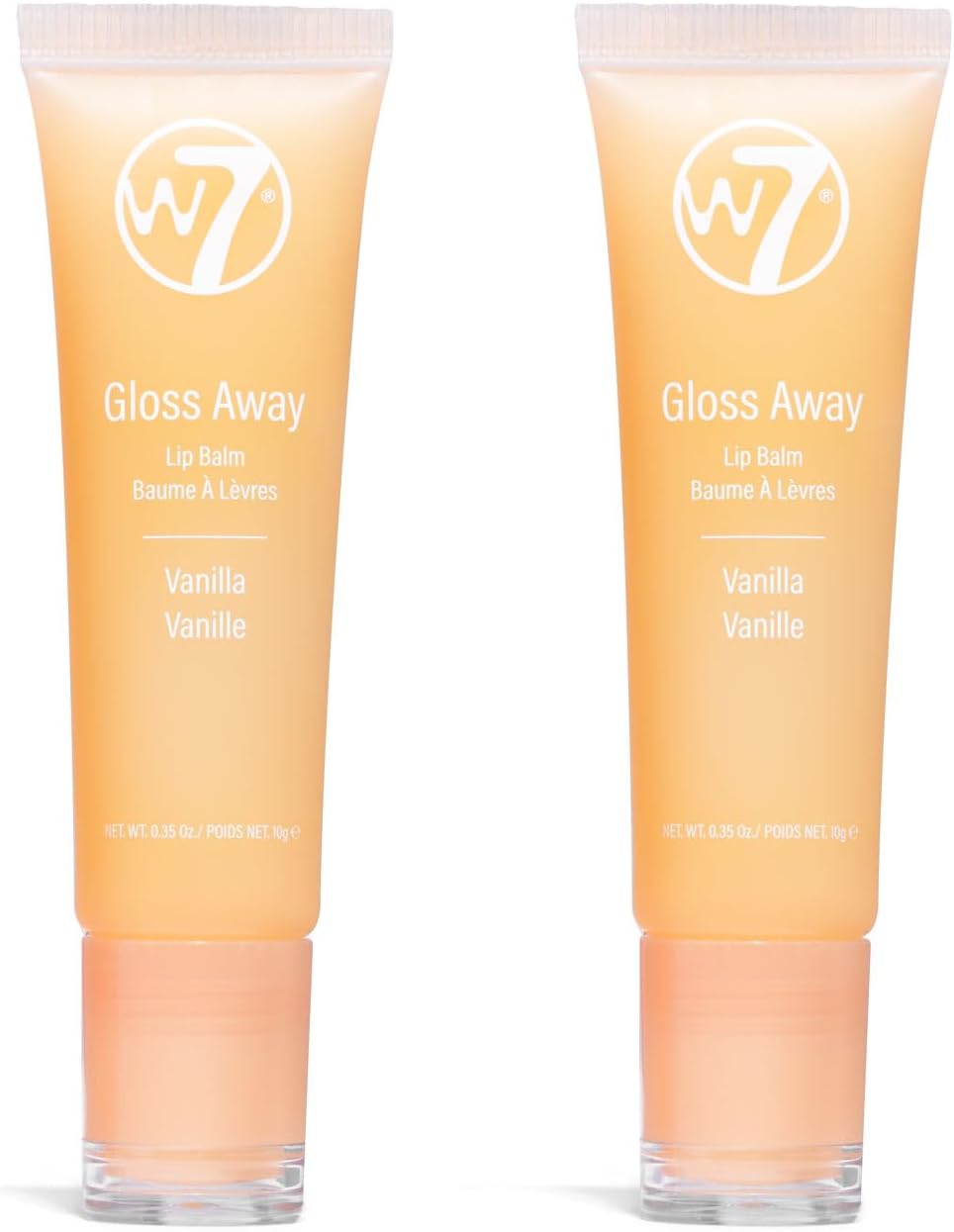 W7 Gloss Away Lip Balm Duo - Hydrating Lip Balm Set with Shea Butter & Fruit Extracts - Restores Chapped & Dry Lips - Vegan & Cruelty-Free - Vanilla