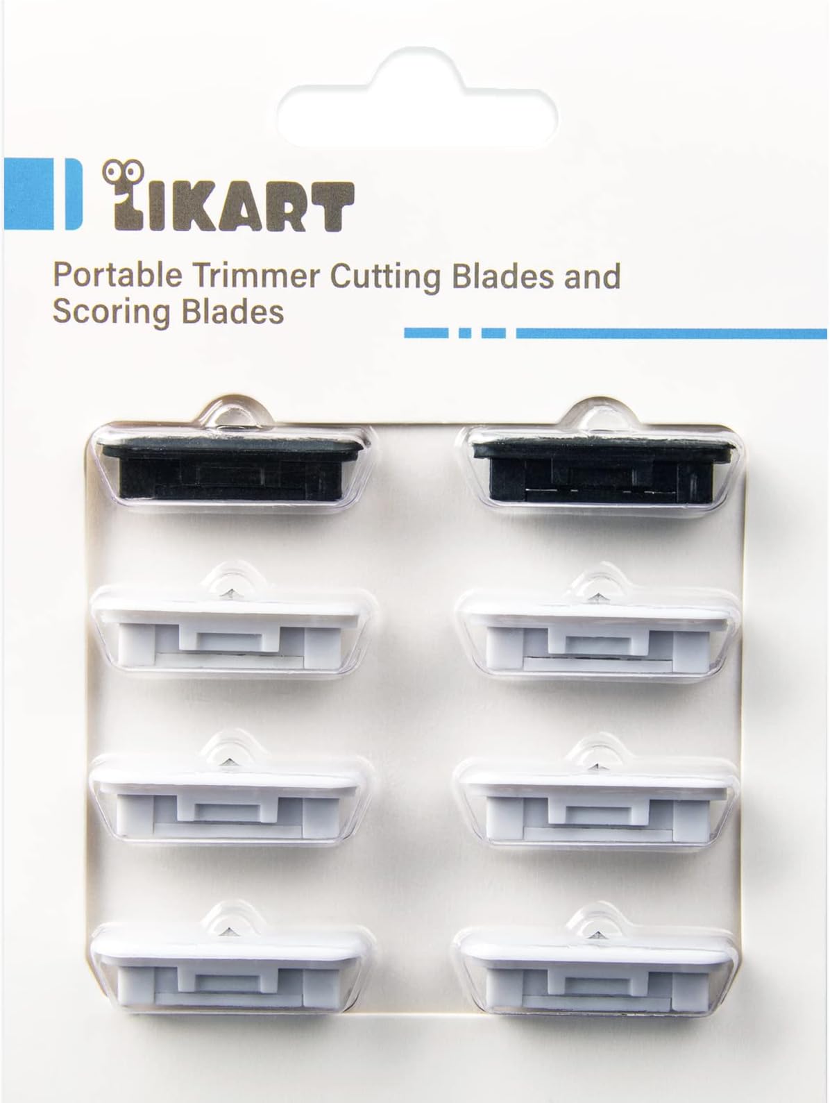 Likart 8 Pack Portable Trimmer Cutting Blades,Compatible for Cricut Paper Cutter/Cricut Roll Holder,Paper Trimmer Replacement Blades(6 Cutting Blades & 2 Scoring Blades)