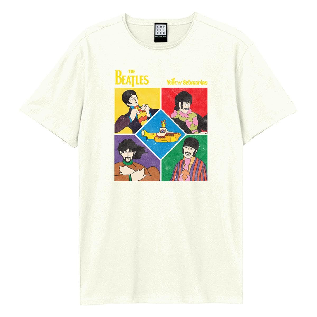Amplified Koszulka unisex dla dorosłych żółta łódź podwodna kształty The Beatles