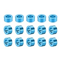 Vista 16 de uxcell 15 unids redondo aluminio separador columna separador 0.122x0.236x0.079 in (IDxODxH) negro para Drone FPV Quadcopter Racing RC multirotors