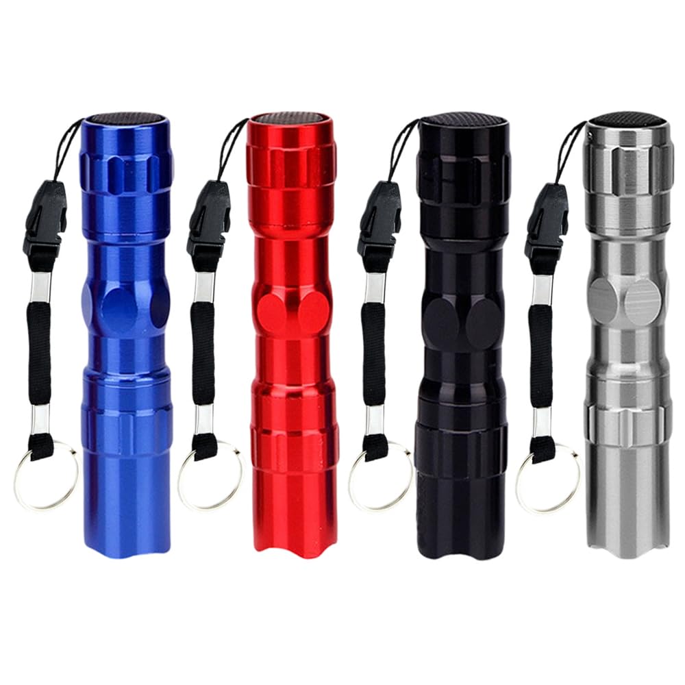 LED Torch Super Bright, Camping Flashlight Handheld Waterproof, 4 Pcs