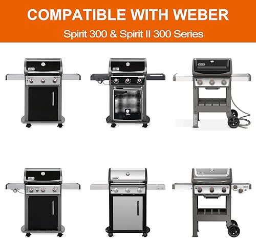 Miniatura 5 de 6787 Plancha de tamaño completo para parrillas Weber Spirit 300 Spirit II serie 300, plancha superior plana para Weber Spirit E-310 E-320 S-310