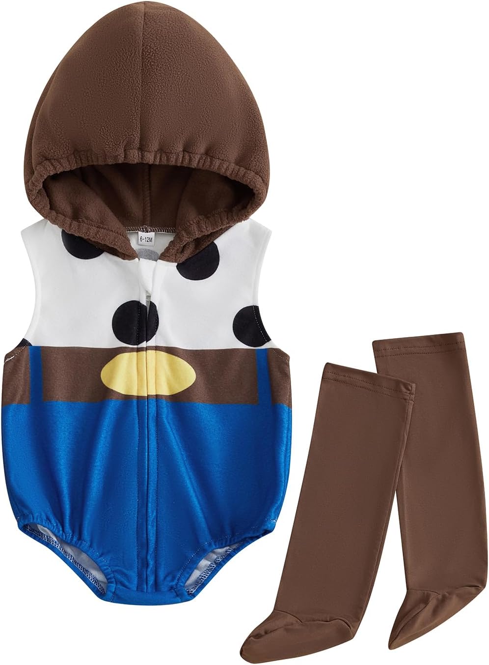 Thorn Tree Infant Baby Girl Boy Halloween Costume Sleeveless Hooded Romper and Long Socks Set Newborn Fall Outfit