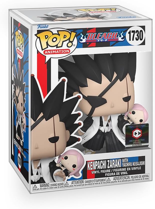 Epic Collectibles Pop Anime: Bleach - Kenpachi Zaraki with Yachiru Exclusive Vinyl Figure Bundled with Box Protector Compatible for Funko