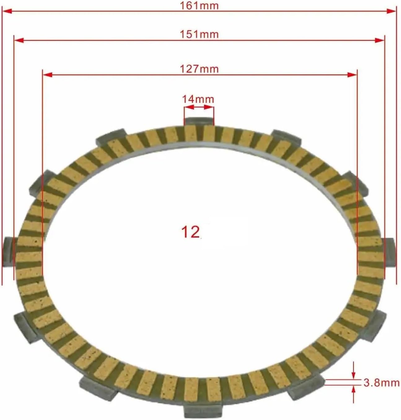 9Pc Friction Clutch Disc Plates Fit for Suzuki Bandit Traveller VL1500 C90 Boulevard VZ1500 GSF1250S GSF1250SA GSX1250FA