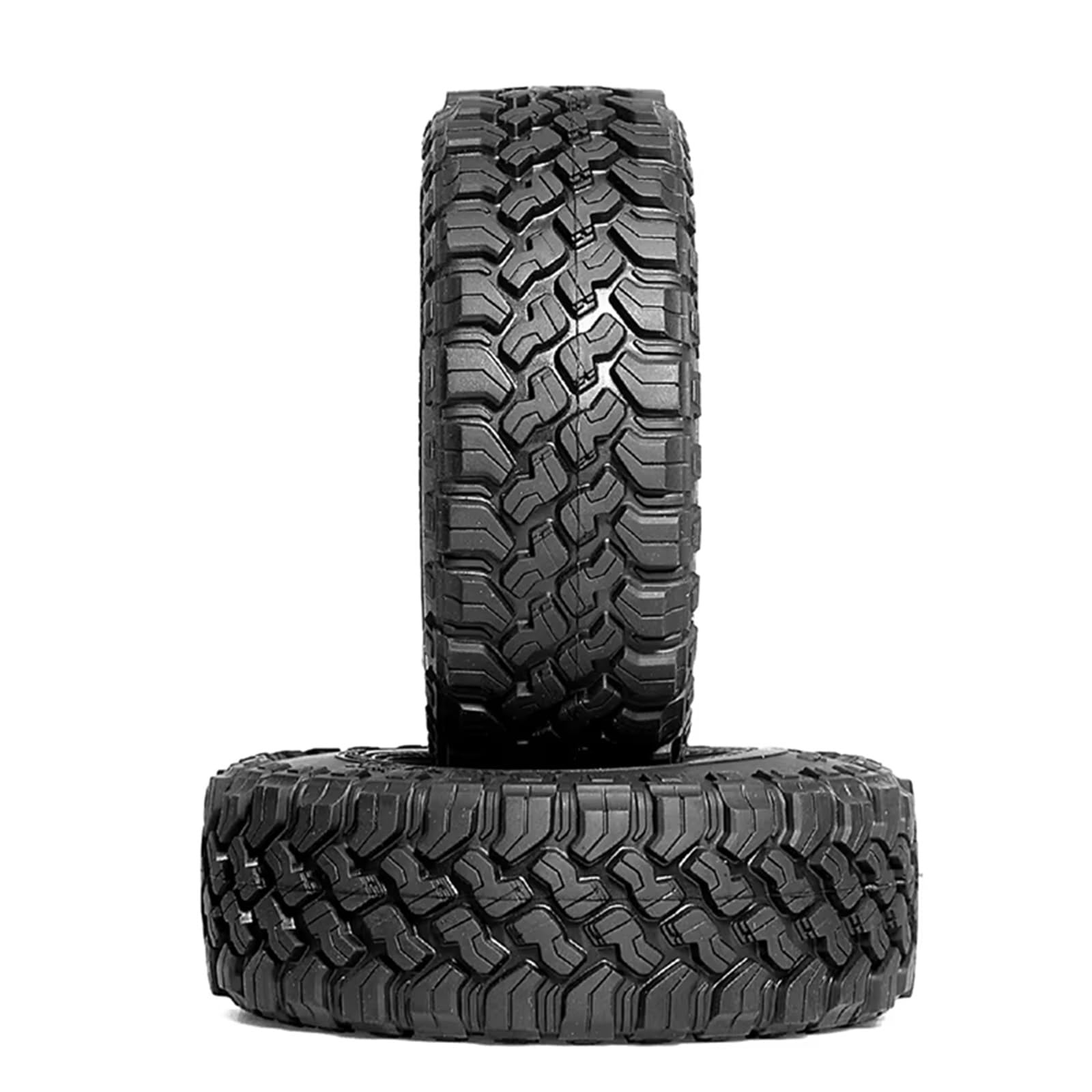 RC Car Pneumatico Ruota Compatibile con Axial per SCX10 per Capra per Traxs per TRX4 D90 per Redcat 1/10 RC Crawler Car 4 Pezzi 116 Mm 1.9 Pollici Pneumatico in Gomma Ruota Pneumatico
