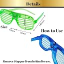 Shimmers Neon Party Glasses Pack of 12 – Multicolor Flashing Shutter Shades for Kids & Adults, Glow Party Eyewear for Birthday, DJ, Concert, Festival & Night Events (Assorted Colors) gallery image