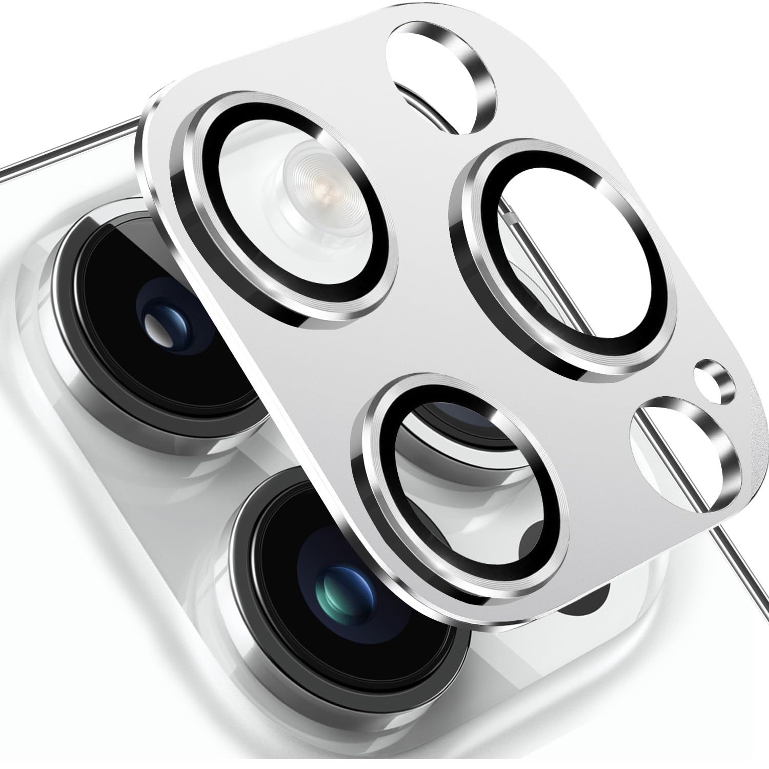 Hsefo for iPhone 13 Pro and iPhone 13 Pro Max Camera Lens Protector, Anti-Scratch Tempered Glass Camera Screen Protector Shockproof Full Protective