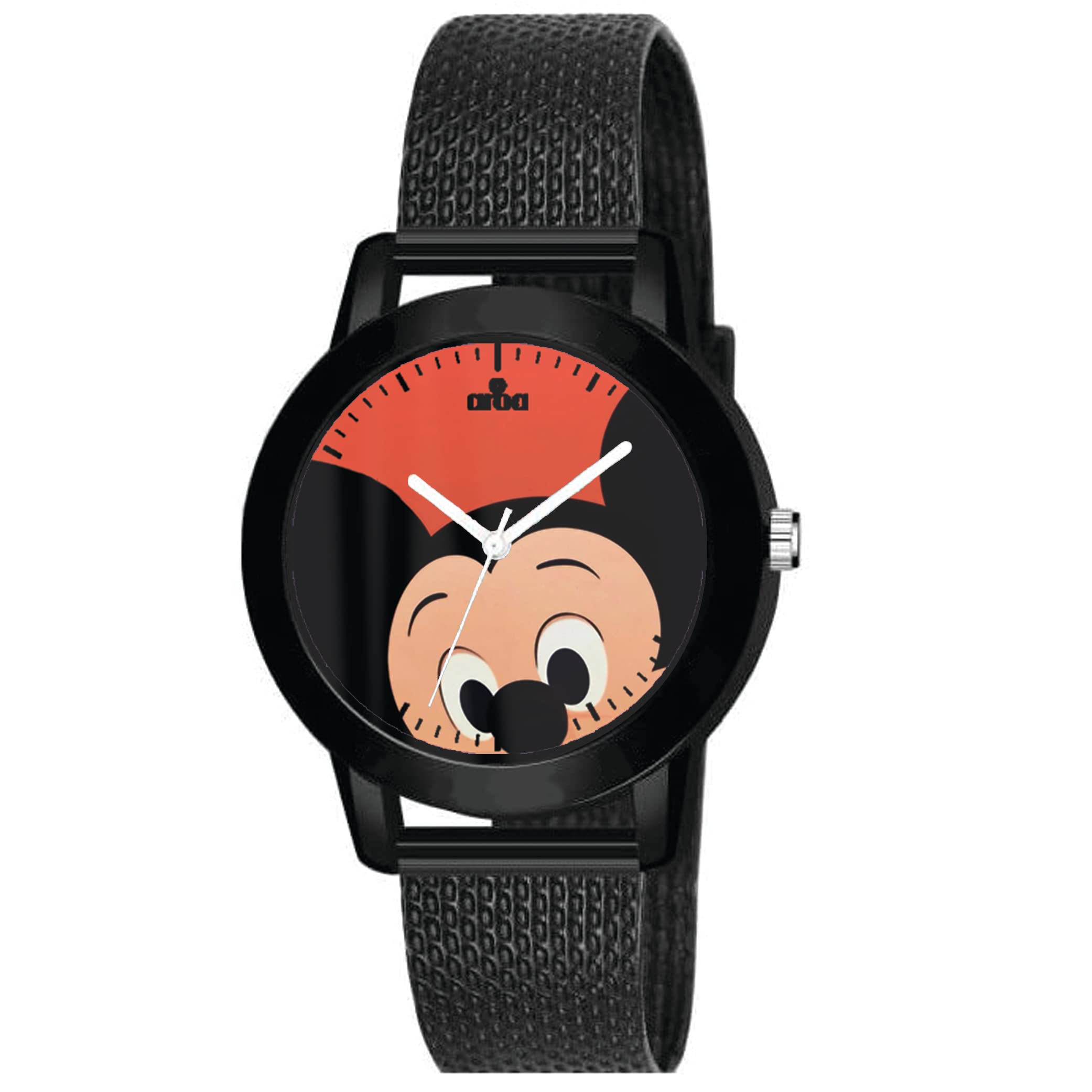 AROA Watch New Watch for Mickey Mouse - Face Closeup 324 Kids Black Metal Type Rubber Analog Watch Red Dial for Kids Stylish Watch for Boys (B0C2QH6345) Amazon Price History, Amazon Price Tracker