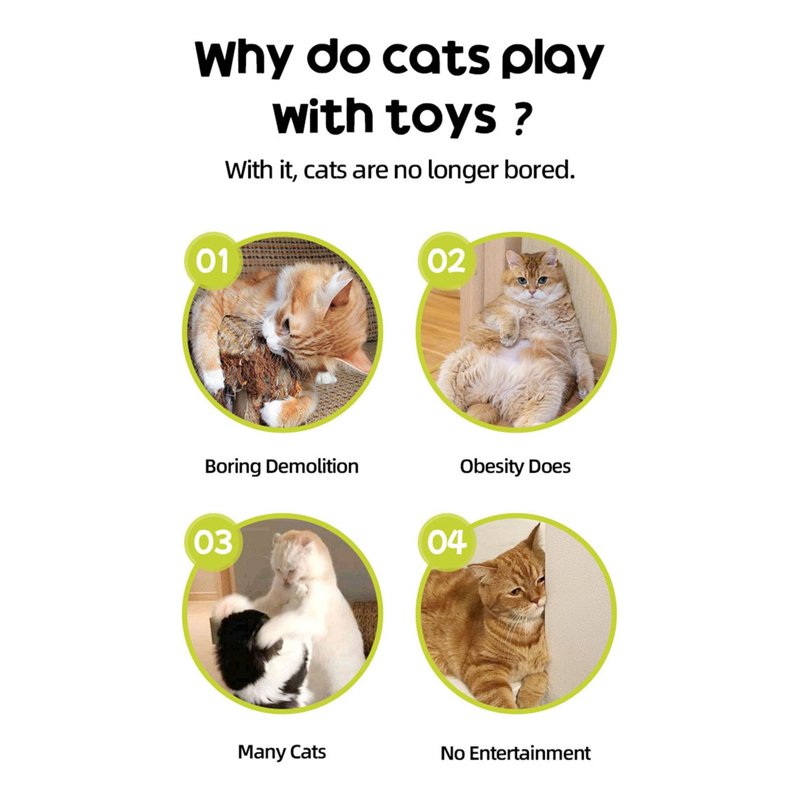 Juguete de entretenimiento automático para gatos con diseño de carga USB y para compromiso activo de mascotas, juguete eléctrico de entretenimiento para gatos
