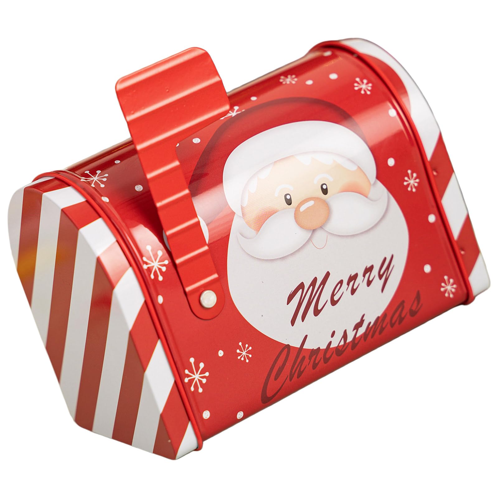 Tsophreniq Decorative Christmas Cookie Tin Metal Storage Container for Sweets Tinplate Mailbox for Gifting and Seasonal Decoration Tinplate Mailbox Decoration