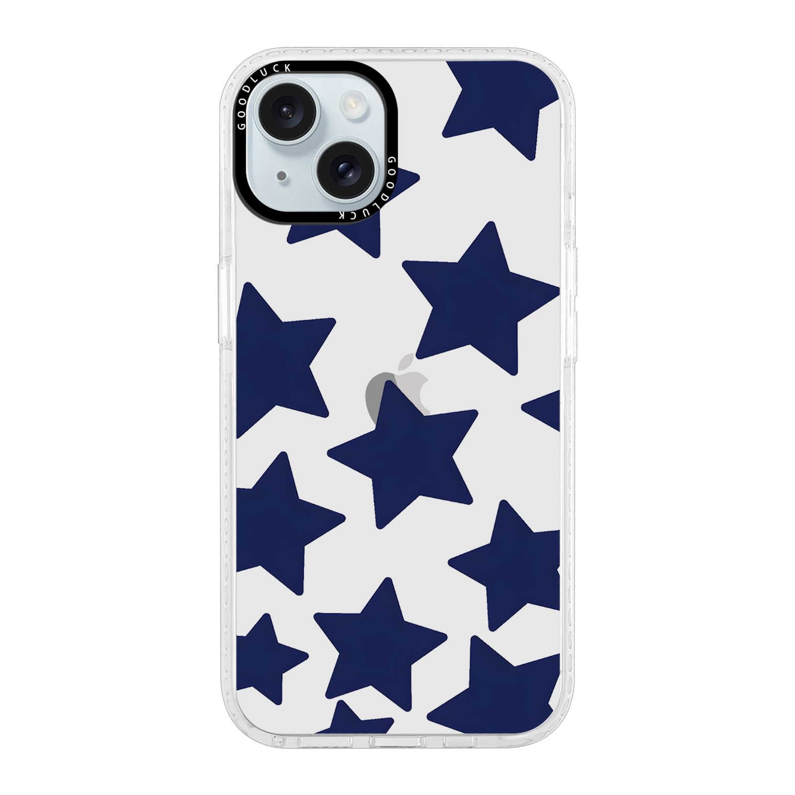 Yirlbey Transparent Handyhülle für iPhone 15 Hülle, Aesthetic Sterne Muster Star Bunt Design Mädchen Geschenk Schutzhülle, Silikon TPU-Rahmen und