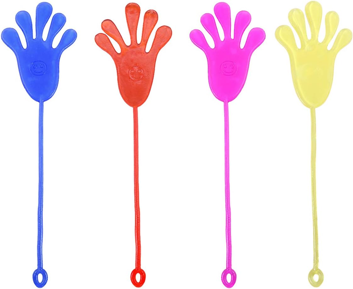 NUOBESTY Sticky Hands Toys Jelly Hands Climbing Palms Novelty Party Favor for Birthday Gifts Toys Goodies 12pcs