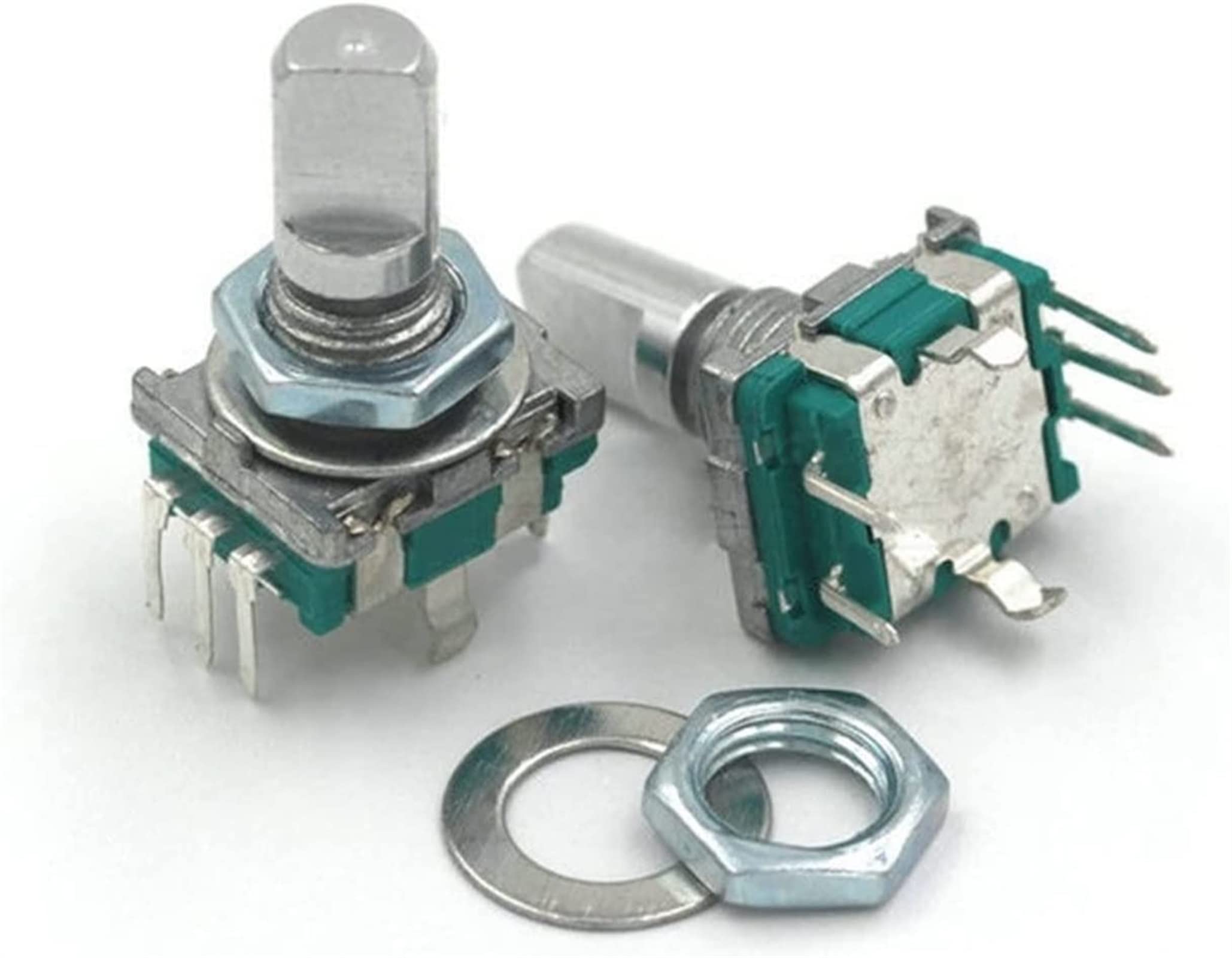 Codeur Rotatif EC11 5 pin avec commutateur axe demi-lune 15mm lot de 2