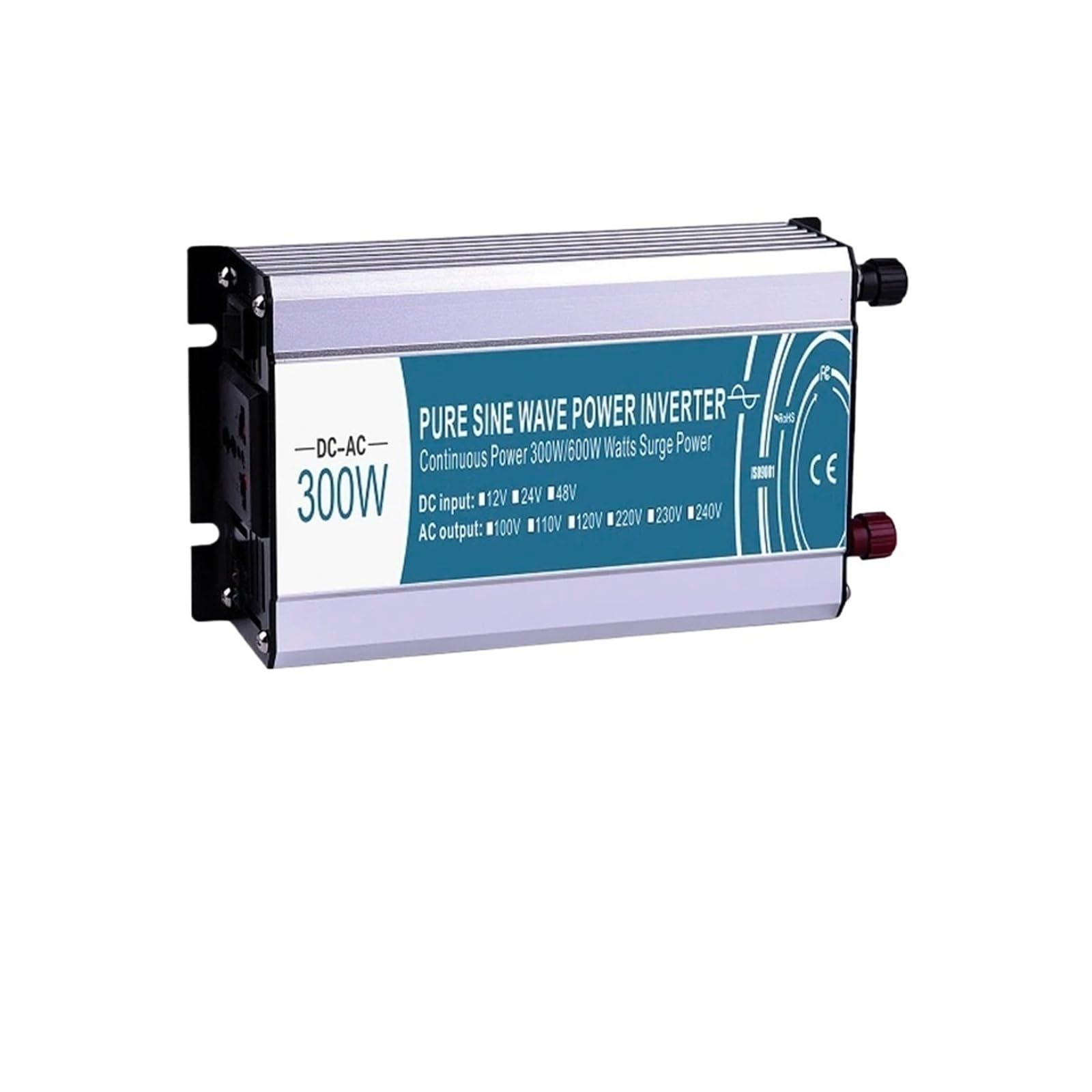 Convertidor Adaptador 300W/600W Inversor Onda Sinusoidal para Pura DC 12V/24V/48V A AC 110V/220V, Inversor Fuera Red, Trabajo Energía Panel Batería Solar inversor