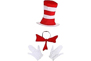 Dr. Seuss: Captivating Cat in the Hat Costume Accessory Kit for Adults