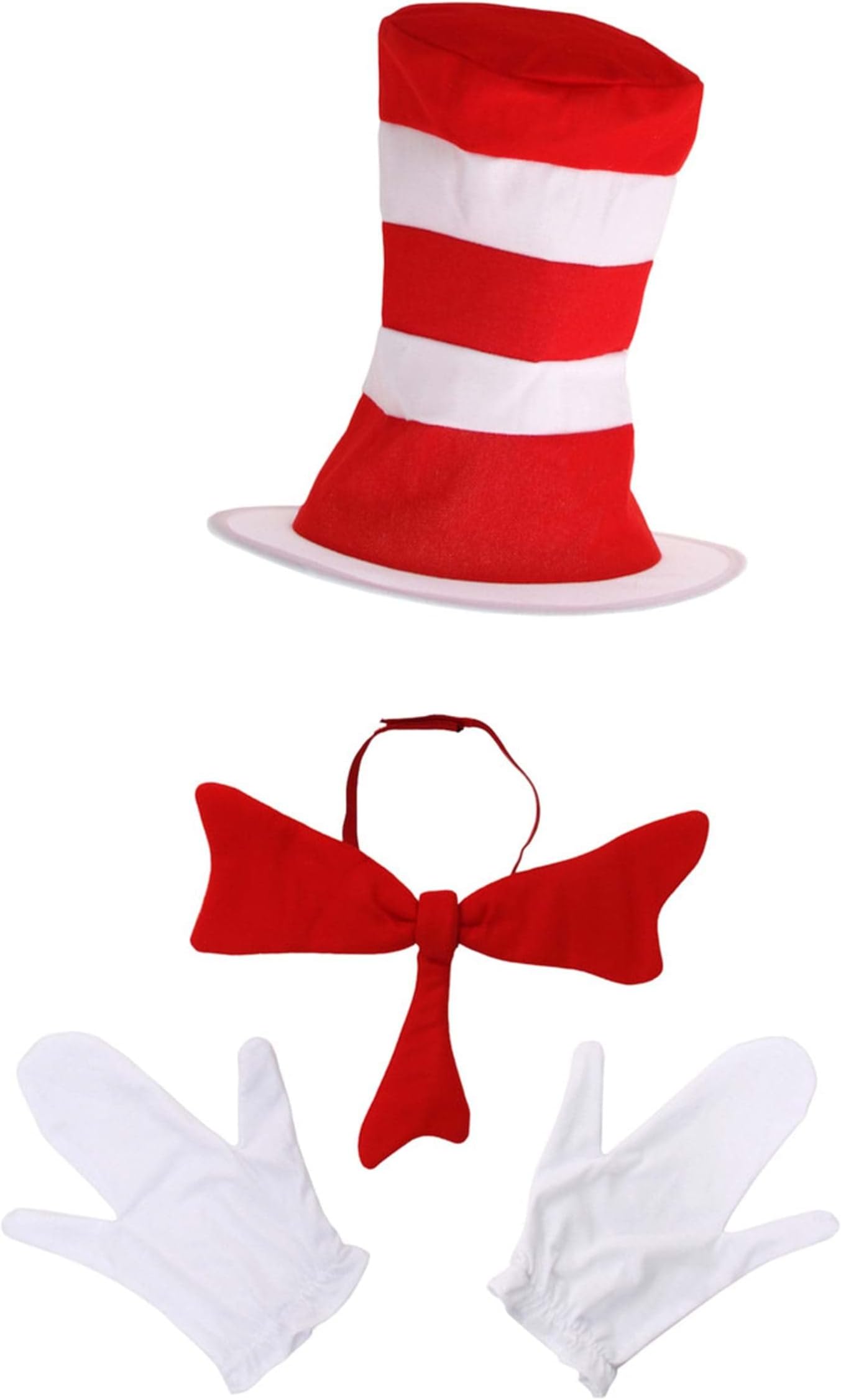 elope Dr Seuss Cat In The Hat Accessory Kit,Red/white,One Size