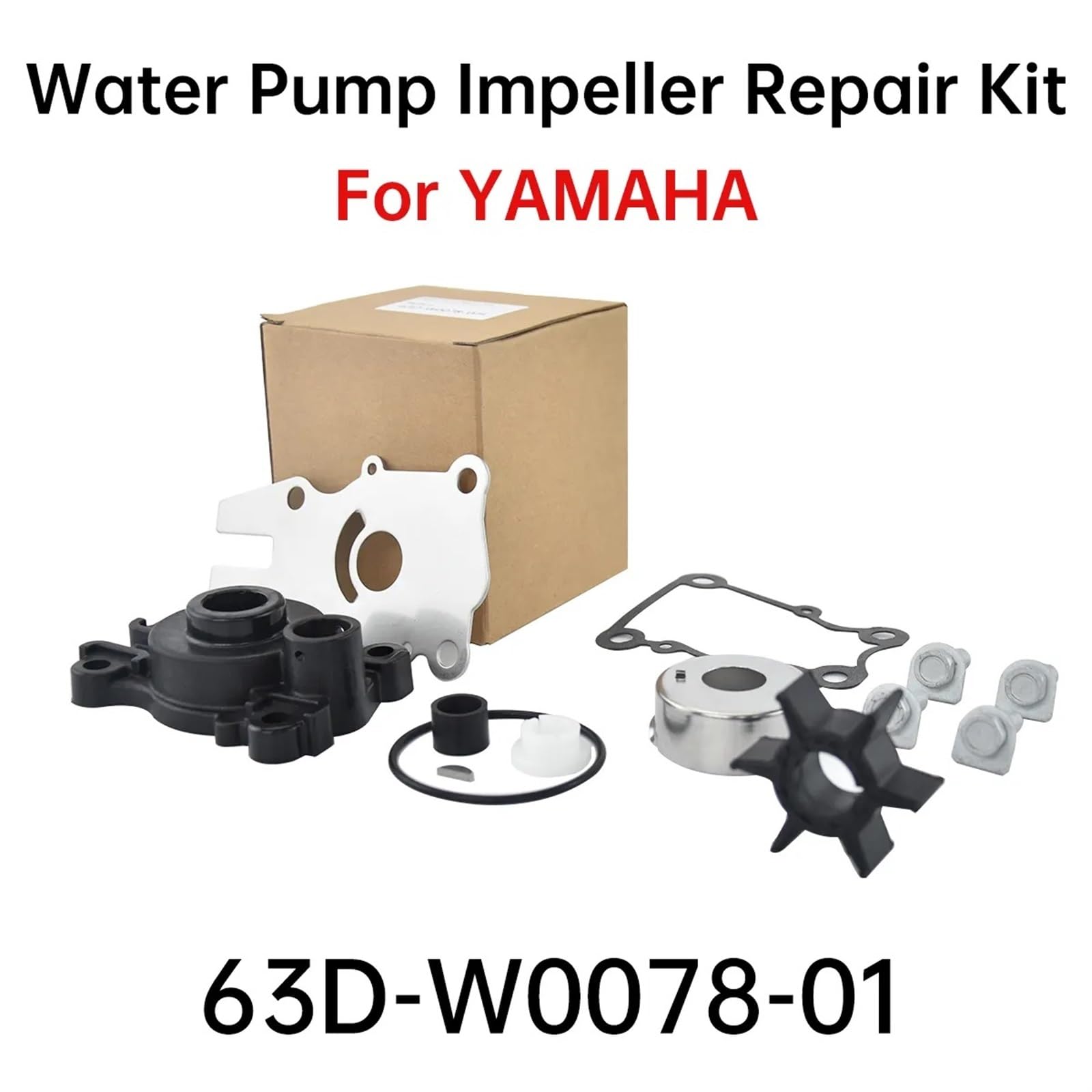 Kit di Riparazione Girante Pompa Acqua Fuoribordo 63D W0078 01 00