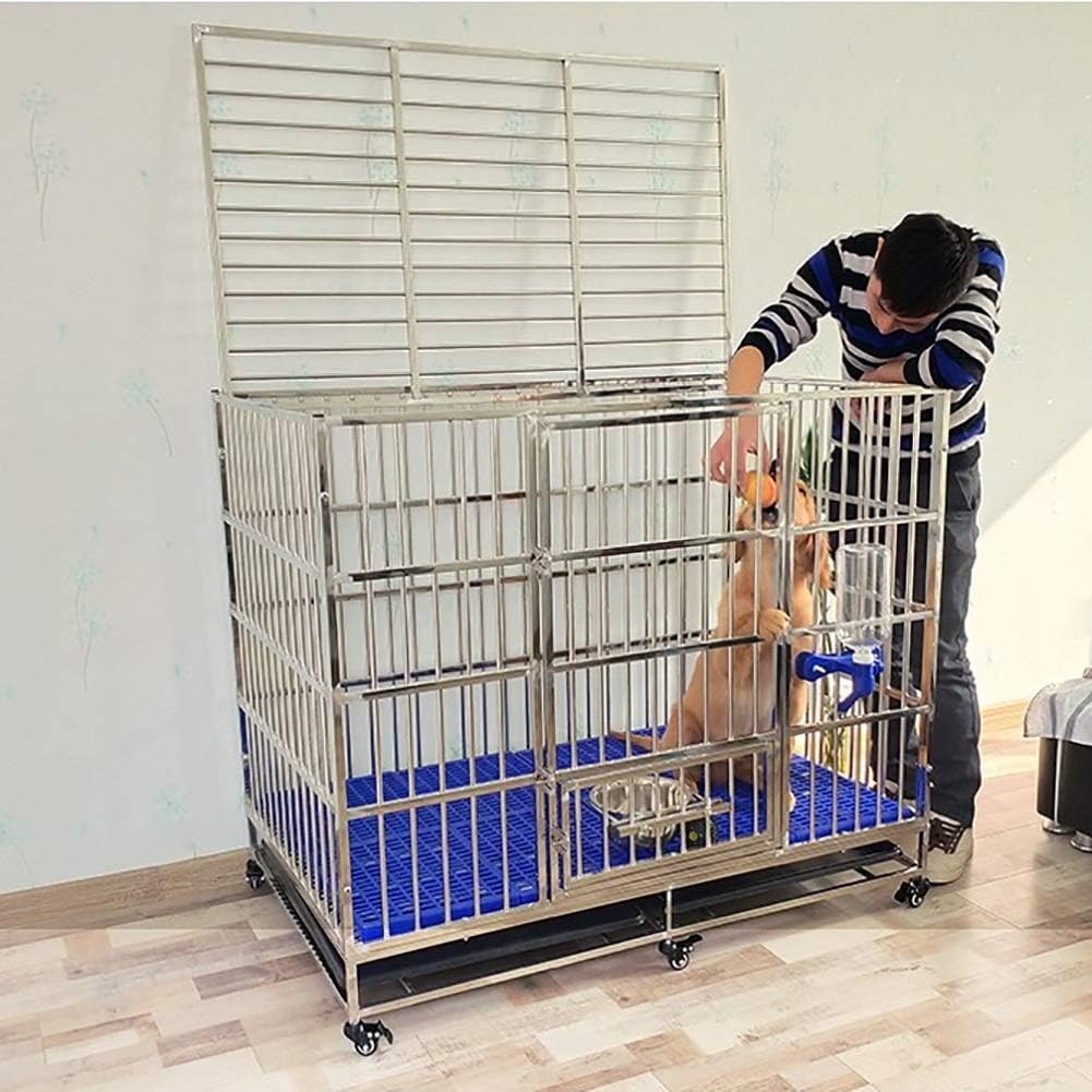 Amazon.co.jp: 大型犬用ケージ、折りたたみ式金属製ペットケージ、家庭