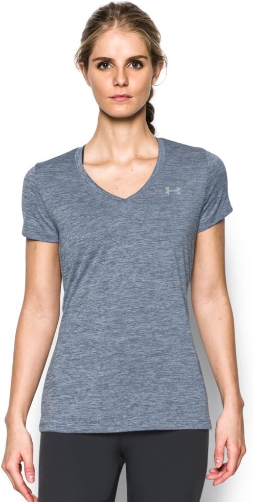 Under Armour Womens Tech V-Neck Twist Short-Sleeve T-Shirt