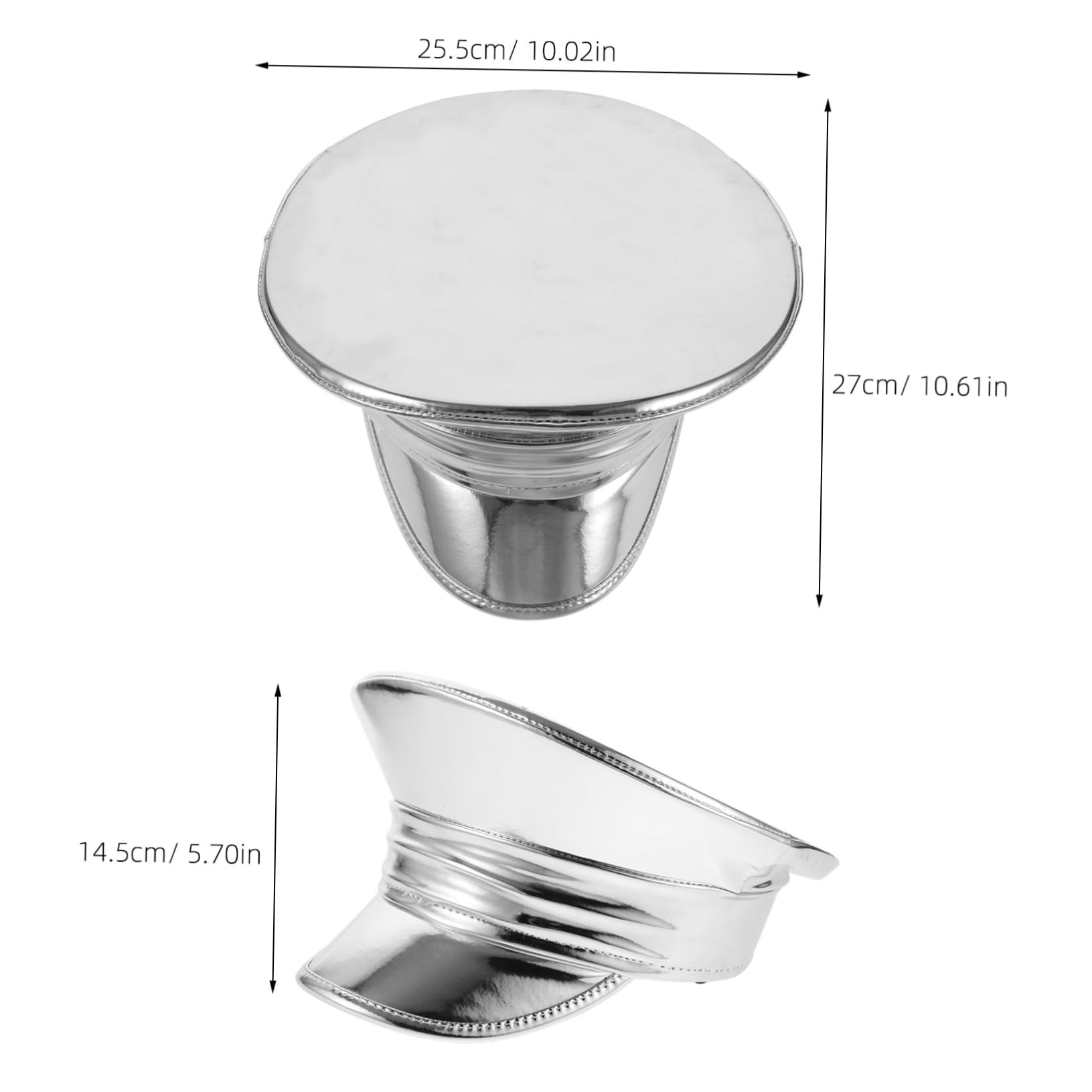 WOFASHPURET Navy Hat for Women Stylish Pu Leather Wide Brim Fedora Beret Perfect Beach Party Hat