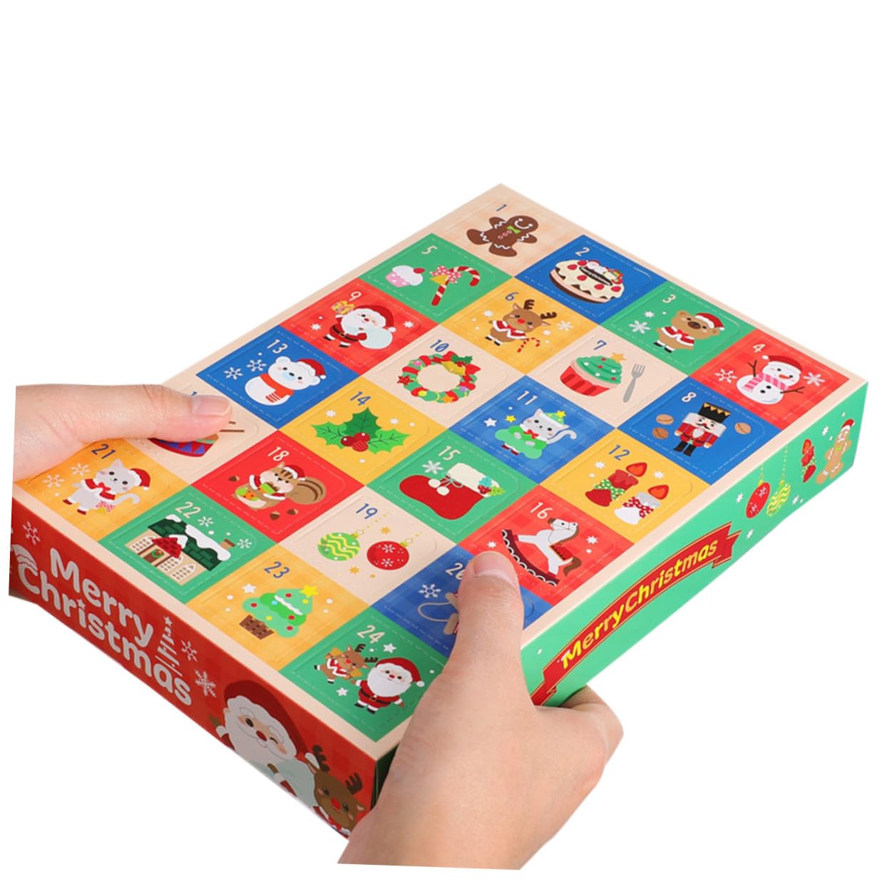 CHILDWEET 15 Stück Packung Adventskalender mit 24 Fächern Selbstgemacht Papierboxen zum Befüllen Dekorative Geschenkboxen für Süßigkeiten und Weihnachts Countdown Geeignet für Kinder