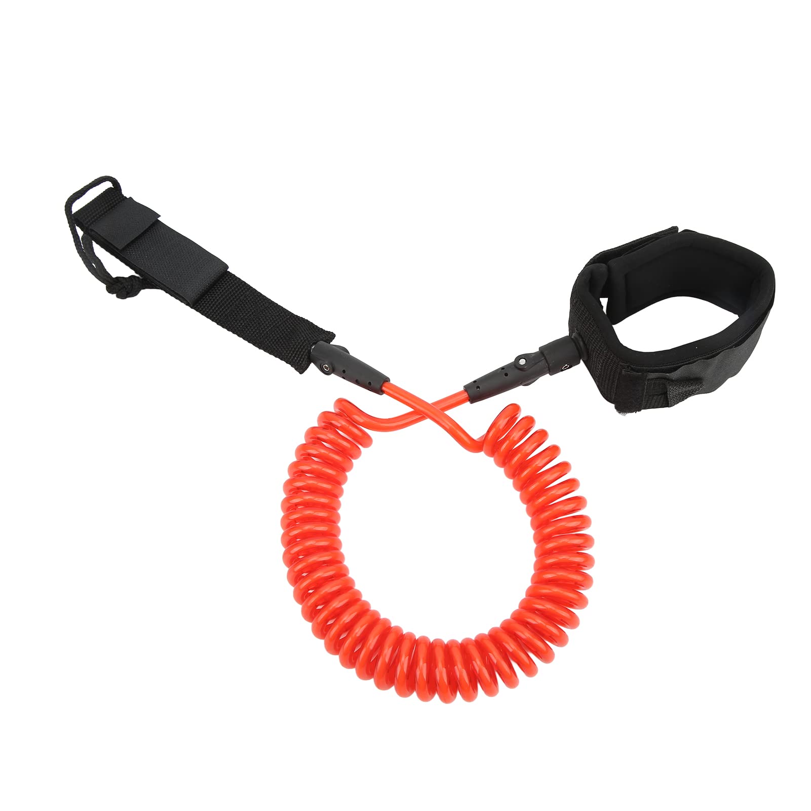 QERLONG Surfboard Leash Adjustable Ankle Strap Flexible Paddle Board Leash for Men Women Children (Red and White core)