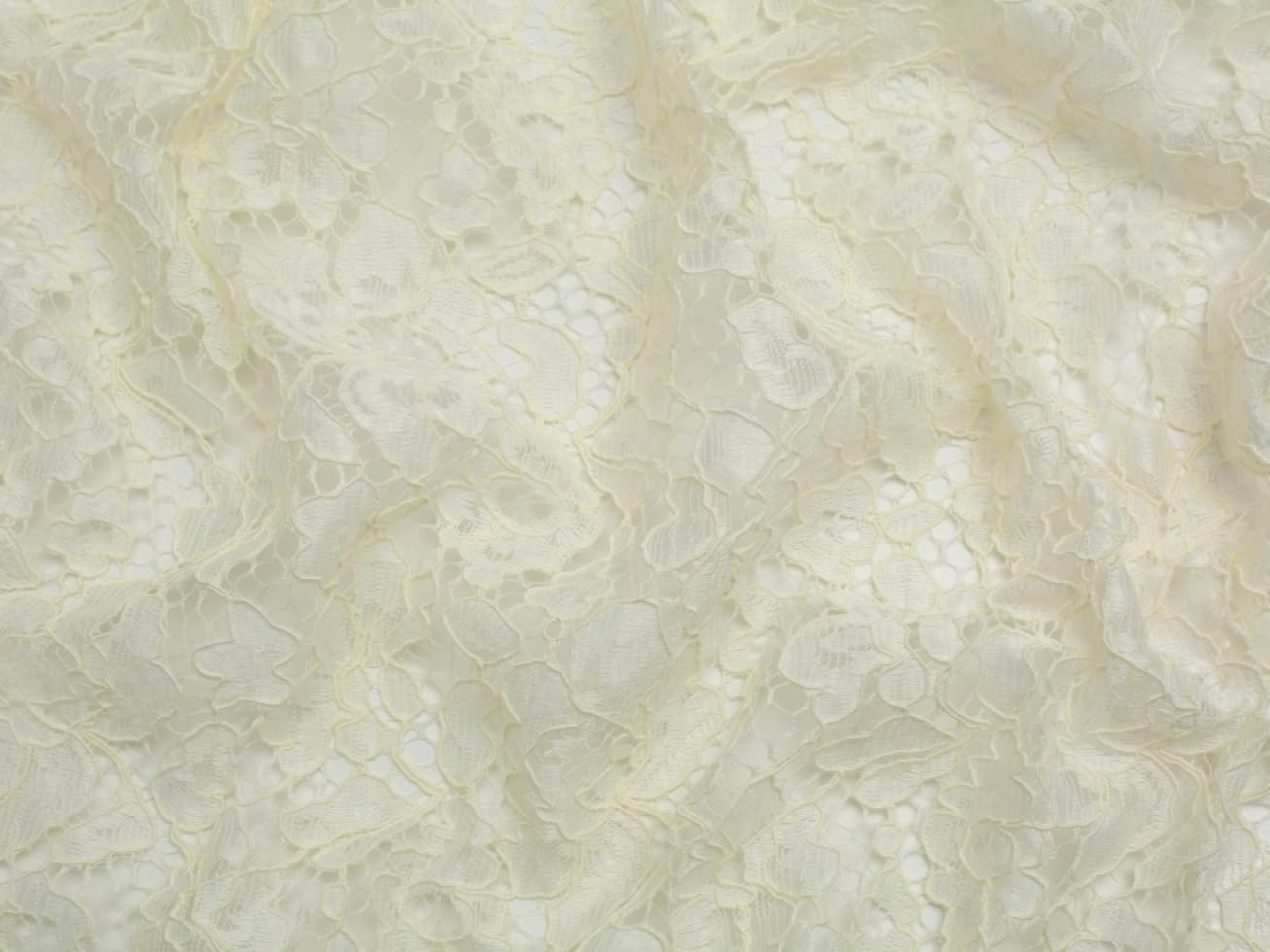Minerva Corded Lace Fabric Ivory - per metre