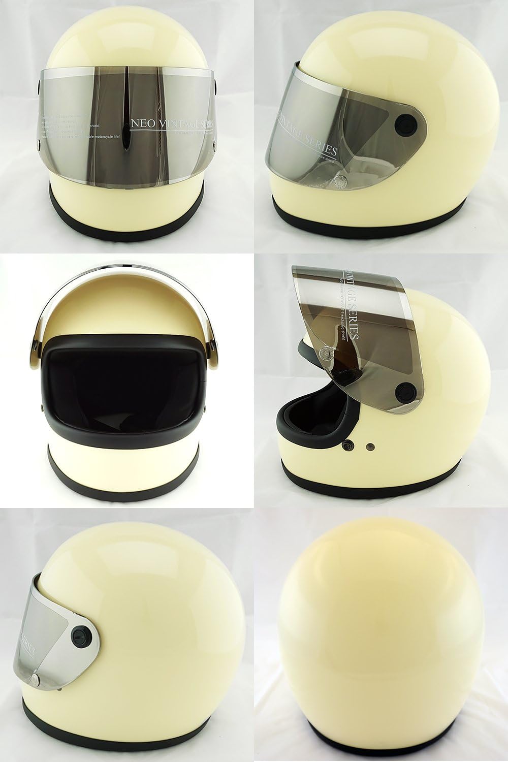 NEO VINTAGE レトロ族ヘルタイプ フルフェイス SG規格品 ステッカー付