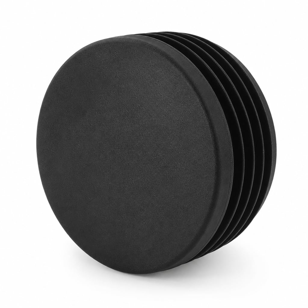 4 Inch Pipe Blanking Plug 110mm, Black PE Push Fit Cap for Soil Waste and Underground Drainage, Round End Cover for DIY Plumbing Repair, Home Maintenance and Compatible Drain Openings, 1 Pack