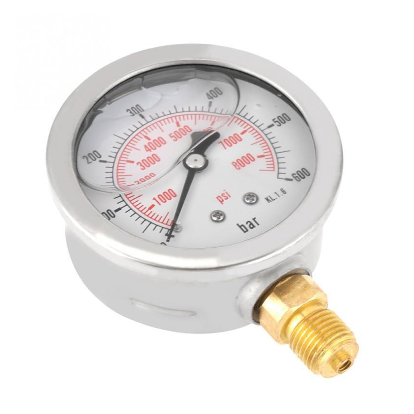 Manómetro portátil de 0-600Bar/0-8500Psi doble escala, manómetro presión agua hidráulico, herramienta medición, rosca G1/4"