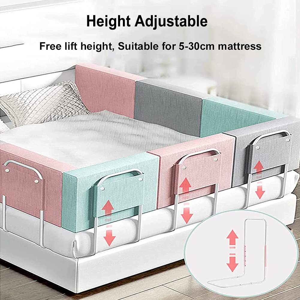 Barandilla de Seguridad para Cama, barandilla de Cama, barandilla de Espuma para Cama, Protector de Cama Lateral de Seguridad portátil Suave para Cama/Cama Junior (tamaño: 50 cm, Color: Verd