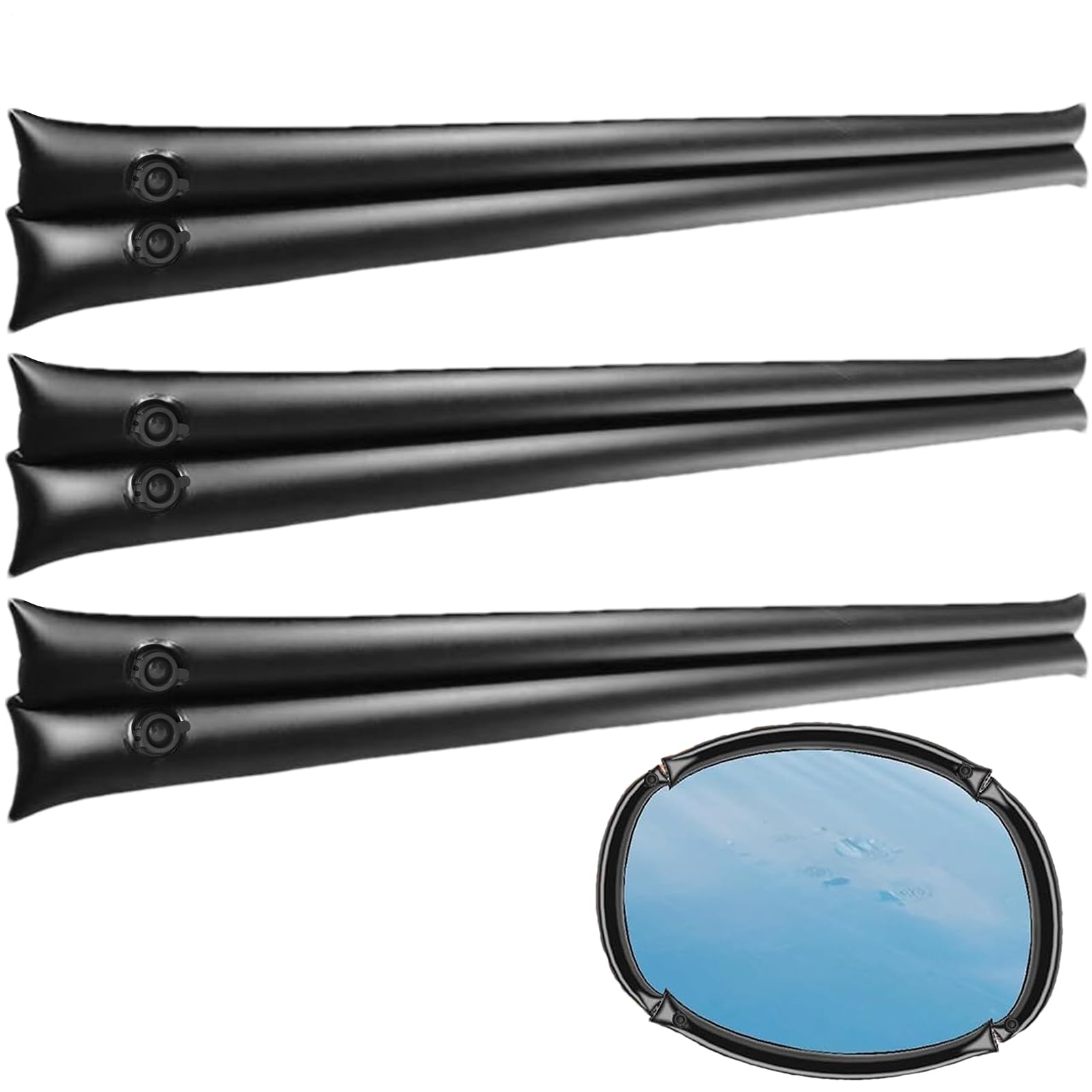 Pool Wasserschläuche - 3er Set Dicke Winter Pool Taschen Schutzhüllen für Gartenlagerung Hinterhof und Außenbereich Beständig gegen Sturm Überschwemmungen Abdeckung Winterschild für Pools 94.49x11.81
