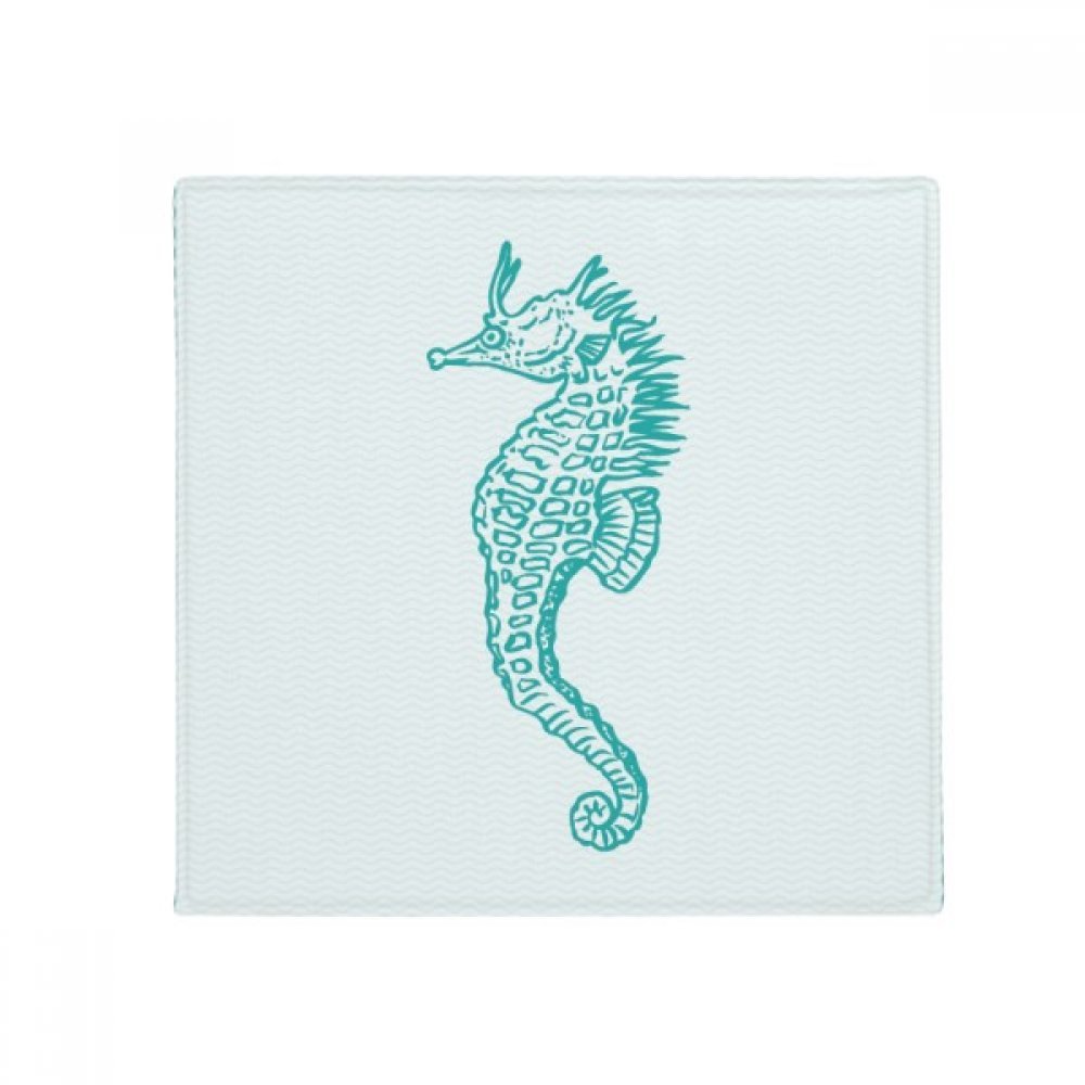 Tapis de sol anti-glisse hippocampe bleu pour sécuriser cuisine et bain