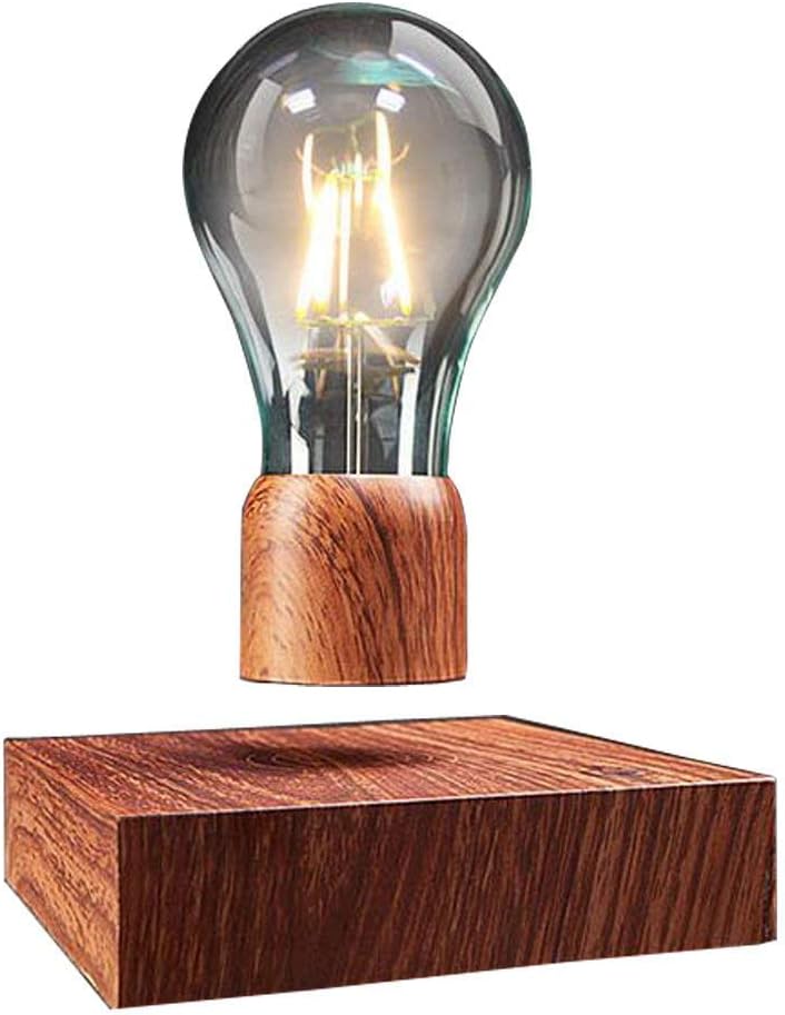 Fanxieast Magnetic Levitating Floating Wireless LED Light Bulb Desk Lamp for Unique Gifts, Room Decor, Night Light, Home Office Decor Desk Tech