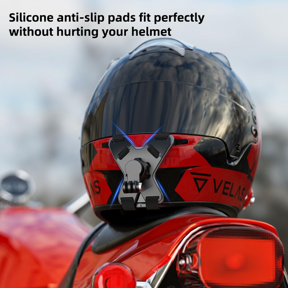 SOH Sangle de menton pour casque de moto avec clip de téléphone pour iPhone 15 Pro Max/14/13Pro/Max/Mini/Samsung, Google, LG, Pixel, Huawei, Xiaomi, tous les smartphones