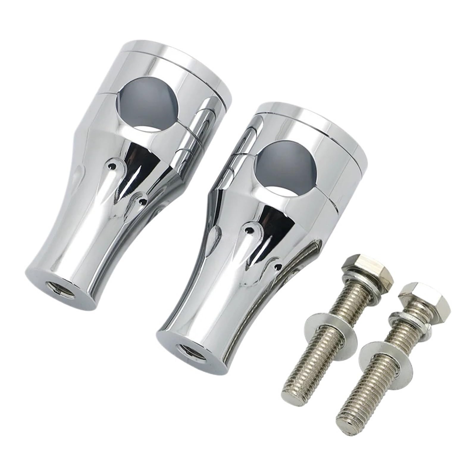KWEZ Motorcycle 1" 25MM Handlebar Riser Clamp Mount Fit For Kawasaki Vulcan VN 800 900 400 500 1500 1600 1700(Chrome)