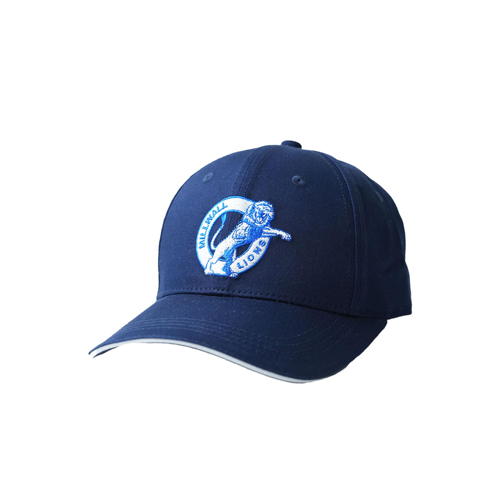 Beyond Happy Unisex Multicolor Millwall Baseball Cap – Navy Blue, Heavy Duty, 100% Cotton, Hat With Embroidered Millwall Lions Club Crest