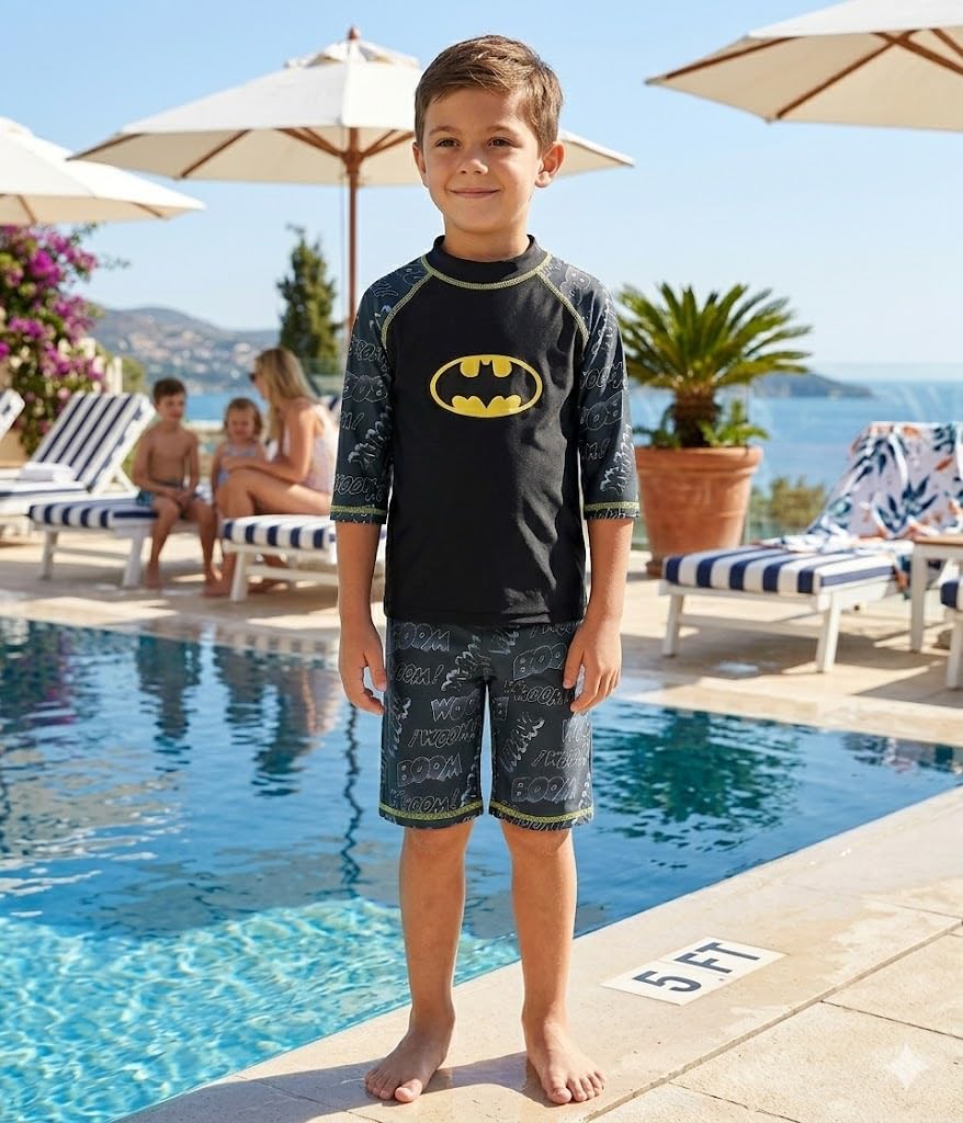 Ensemble de natation Batman pour garçon 4-10 ans