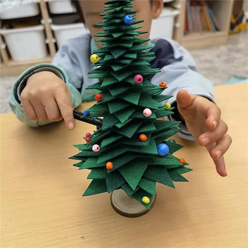 Miniatura 7 de Kits de manualidades de Navidad para niños, adornos navideños decorativos a mano para decoración del hogar, guantes de fieltro para árbol de