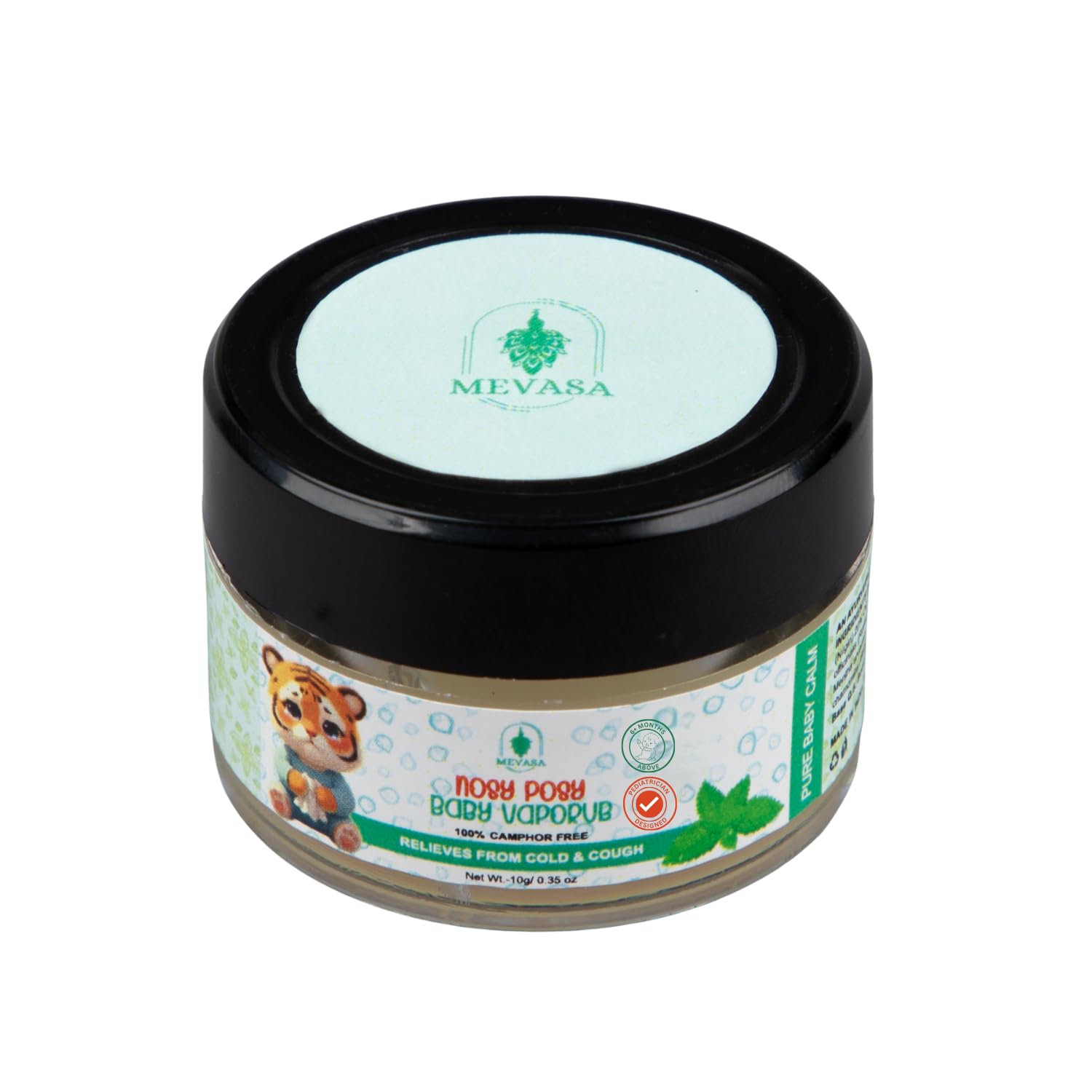 Camphor-Free Nosy Posy Baby Cold & Cough Balm | Natural Relief from Running Nose & Chest Congestion | Herbal Ayurvedic Chest Rub-image-3