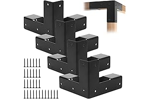 Work Bench Legs, 8 Pieces 2 x 4" Steel Corner Brackets Right Angle Corner Support
