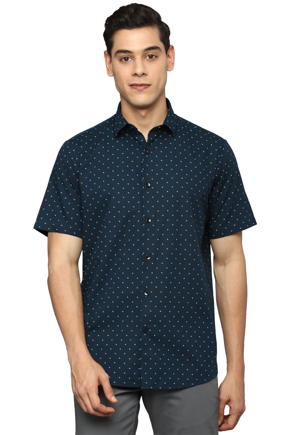 allen solly Men's 100% Cotton Regular Fit Shirt-picture-25