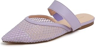 Women's Macaroon Colorful,Cojín de Espuma con Memoria Colorida Macaron para Mujer, diseño Plano Lentejuelas Brillantes