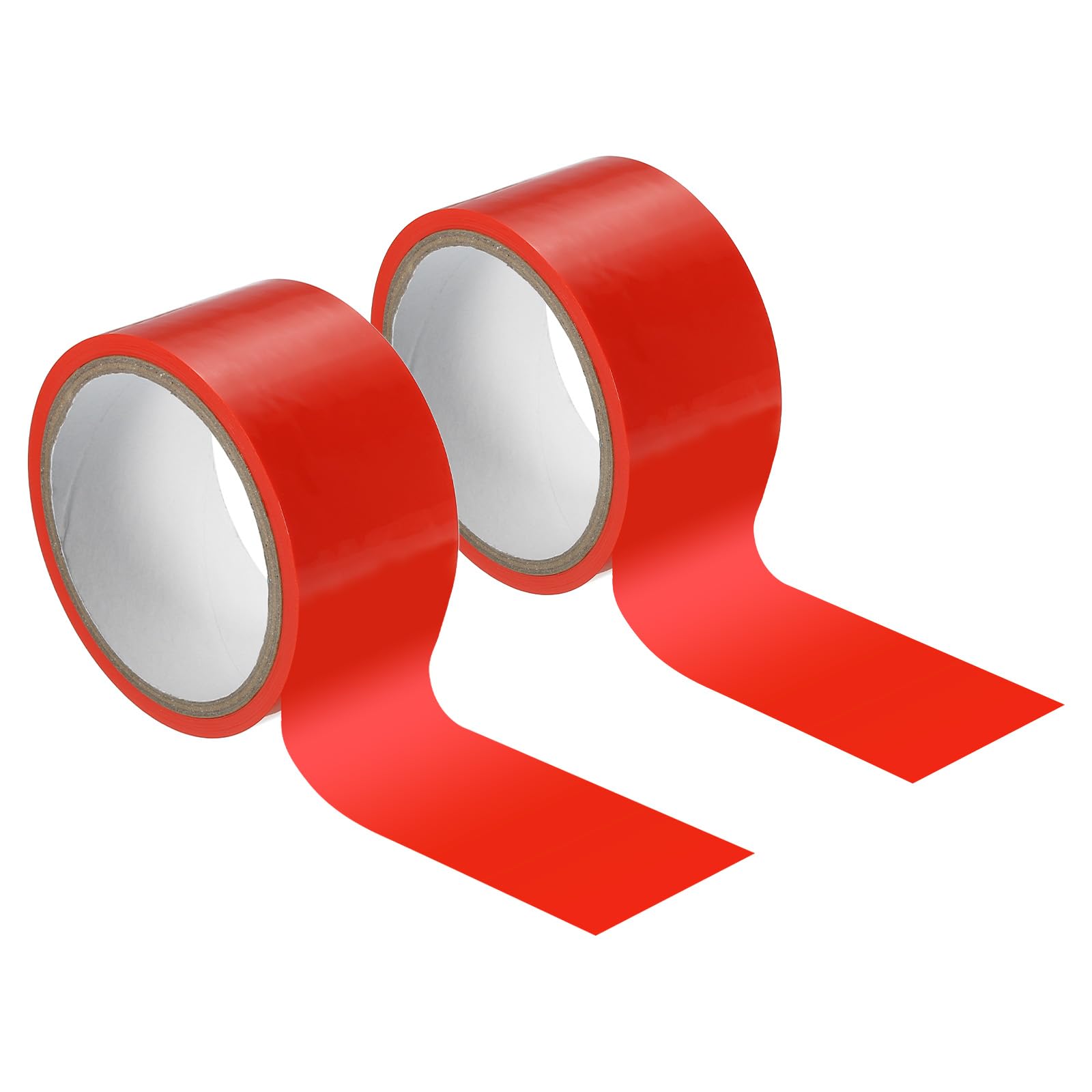 PATIKIL Non Stick Static Tapes 2 in x 50 Ft, 2 Roll Duct Tape for Organizing Cable Red, 2"x50'