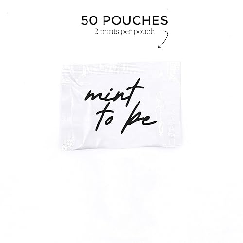Miniatura 2 de Mentas envueltas individualmente  "Mint to Be"  Boda, despedida de soltera, aniversario, recuerdos  Menta  50 bolsas
