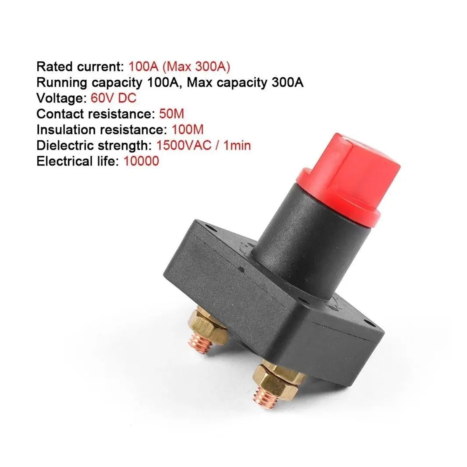 Interruptor de desconexión de batería de 12 V, aislador de corte para barco de coche